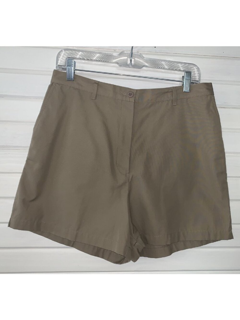 NWT VTG Eddie Bauer 90s Sz 12 High Waisted Shorts Khaki Tan 100% Cotton